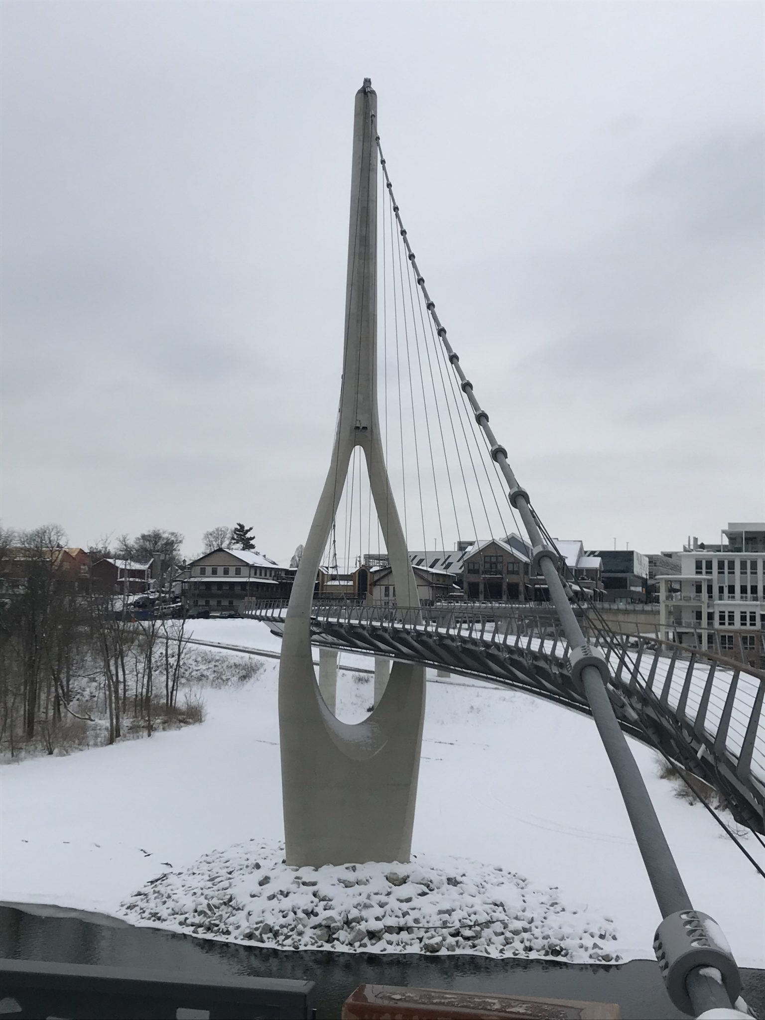 Dublin Pedestrian Bridge | Dublin, Ohio | Bridge Bearings | RJ Watson Inc.