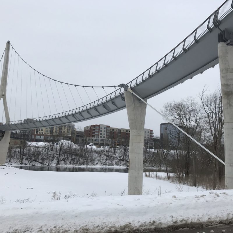 Dublin Pedestrian Bridge | Dublin, Ohio | Bridge Bearings | RJ Watson Inc.