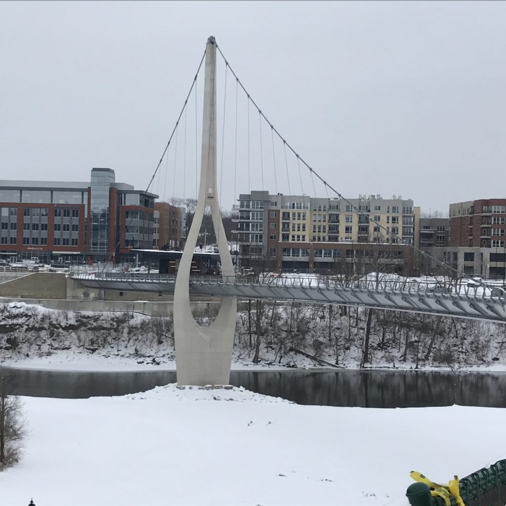 Dublin Pedestrian Bridge | Dublin, Ohio | Bridge Bearings | RJ Watson Inc.